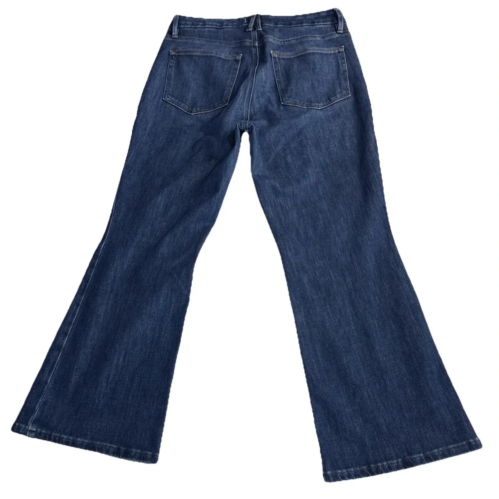 Good American Jeans Womens 16 Blue Medium Wash High Rise Mini Bootcut Crop - Picture 3 of 11